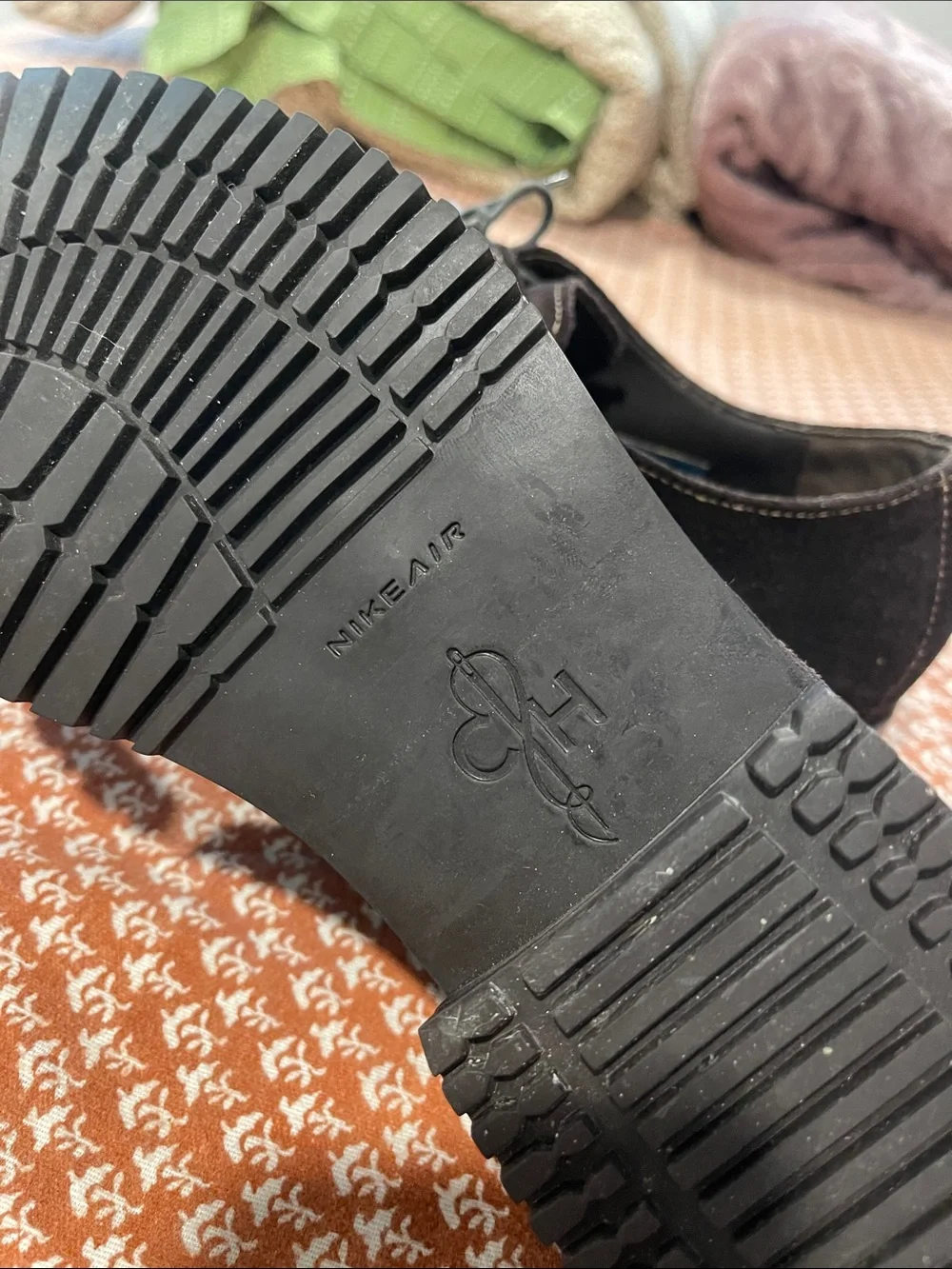 Cole Haan Dark Brown Suede Cap-Toe Derby Shoes